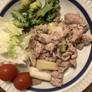 ジューシー♪「白ネギと豚肉の炒め物♪」